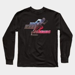 Marathon Vintage Retro Design, Just Keep Running Long Sleeve T-Shirt